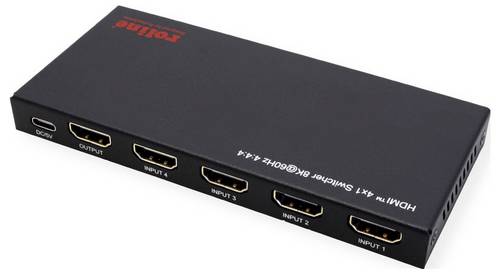Roline HDMI-Switch mit Fernbedienung Schwarz