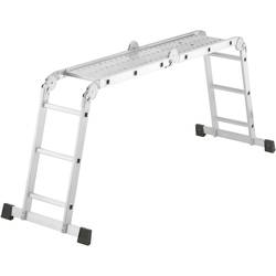 Hailo ProfiStep® combi 7412-037 Aluminium Multifunktionsleiter Arbeitshöhe (max.): 4.35 m Silber 16.7 kg