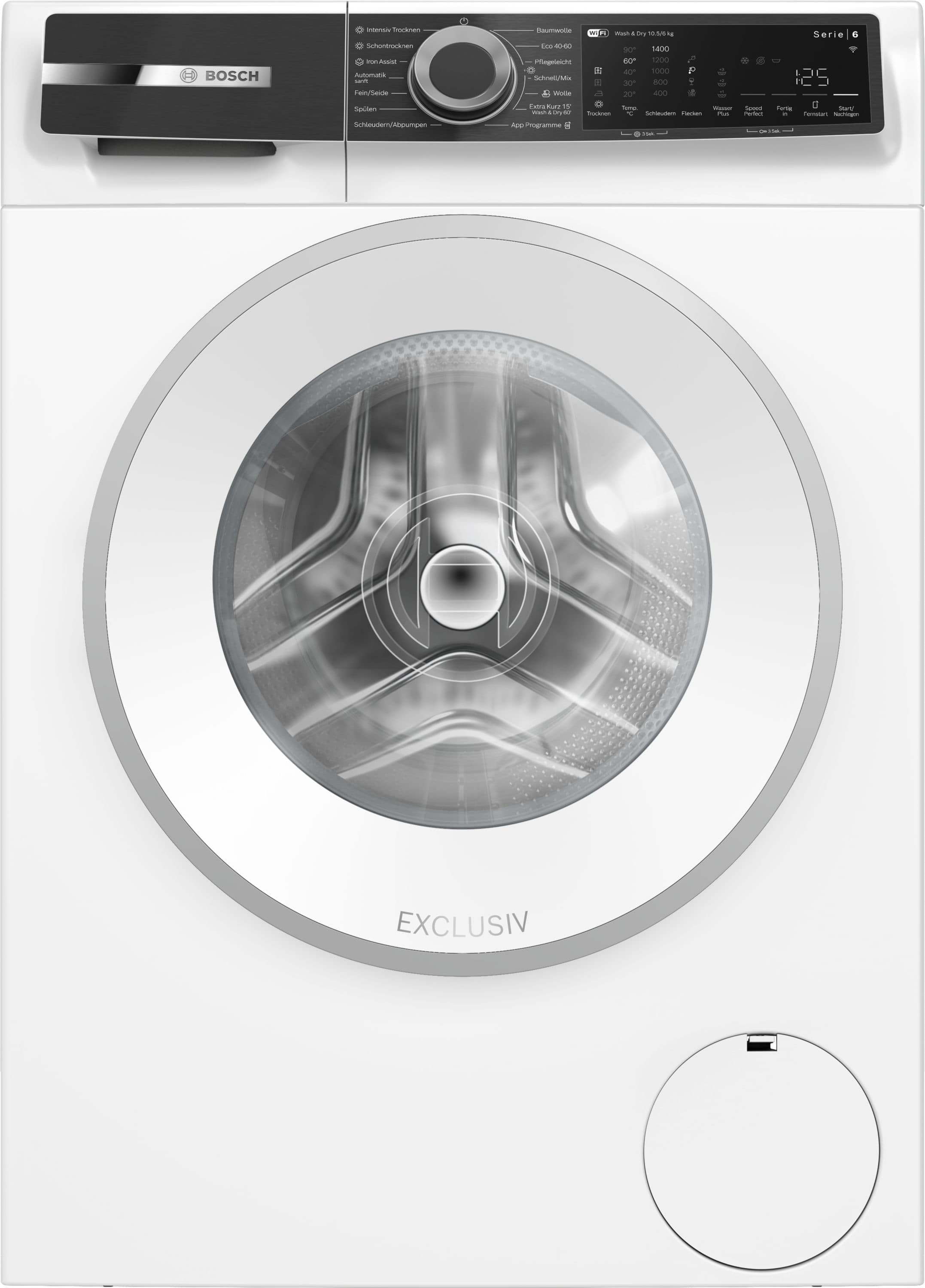 Bosch Serie 6 WNG24493 10,5 kg / 6 kg Waschtrockner 1400 U/min (Weiß) jetzt zusätzlich 50¤ Cashback sichern*!