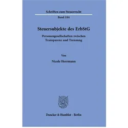 Steuersubjekte des ErbStG, Fachbücher von Nicole Herrmann