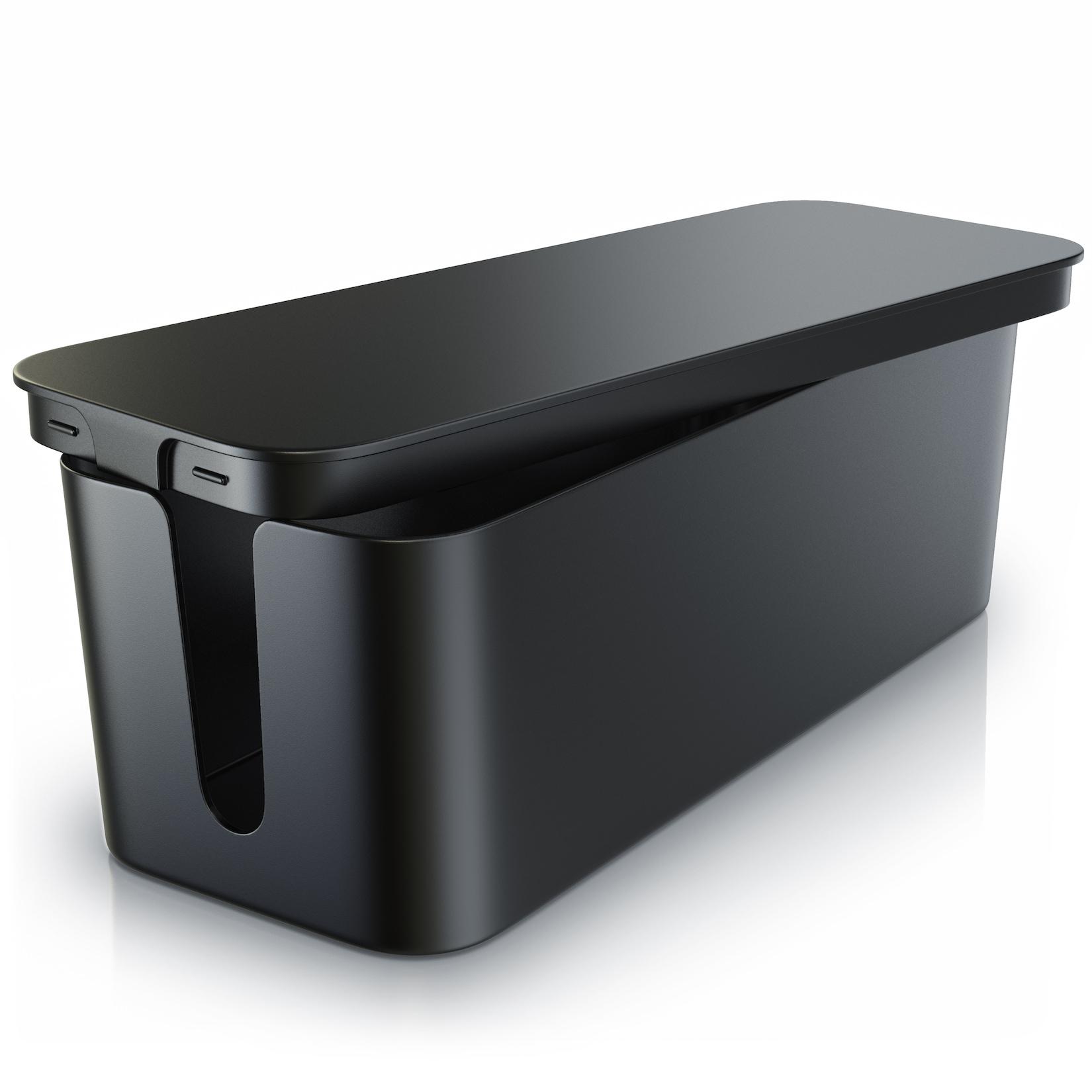 BEARWARE Kabelbox, Kabel Box mit Gummifüßen - Kabelmanagement / dezente Optik / Ladebox