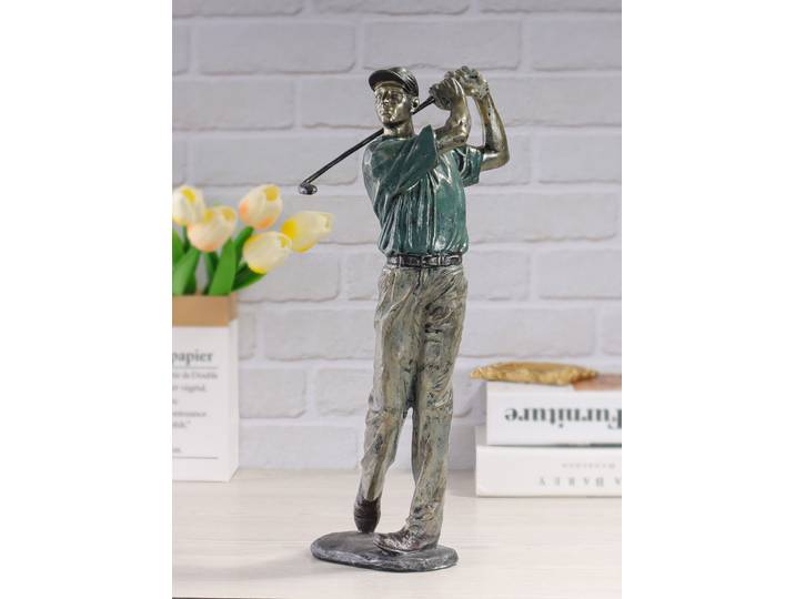 Sculpture de golfeur, statue de swing de golf, ornement artisanal en résine, décoration intérieure pour chambre, salon et bureau.