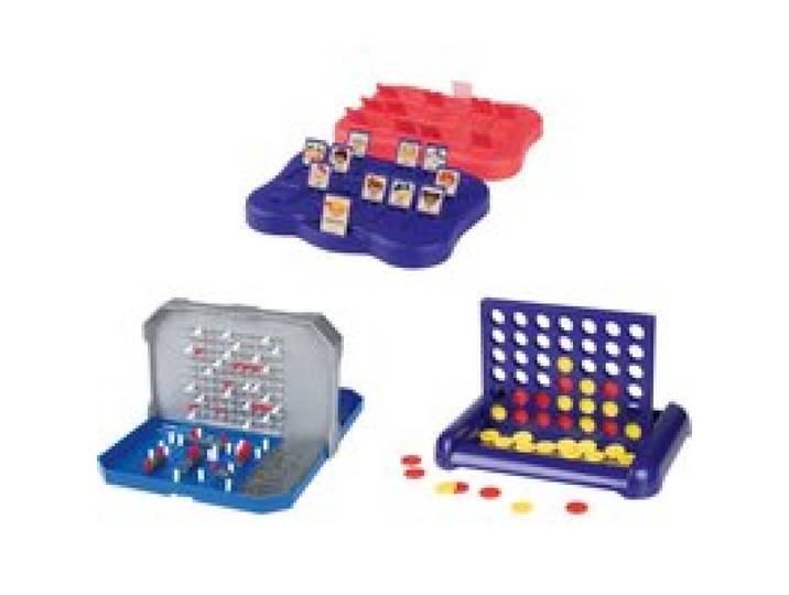 LUPILU® Jeu de voyage « Devine / Bataille navale / Puissance 4 »