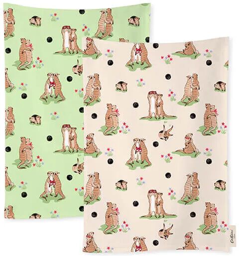 Cath Kidston Meerkats Set of 2 Tea Towels