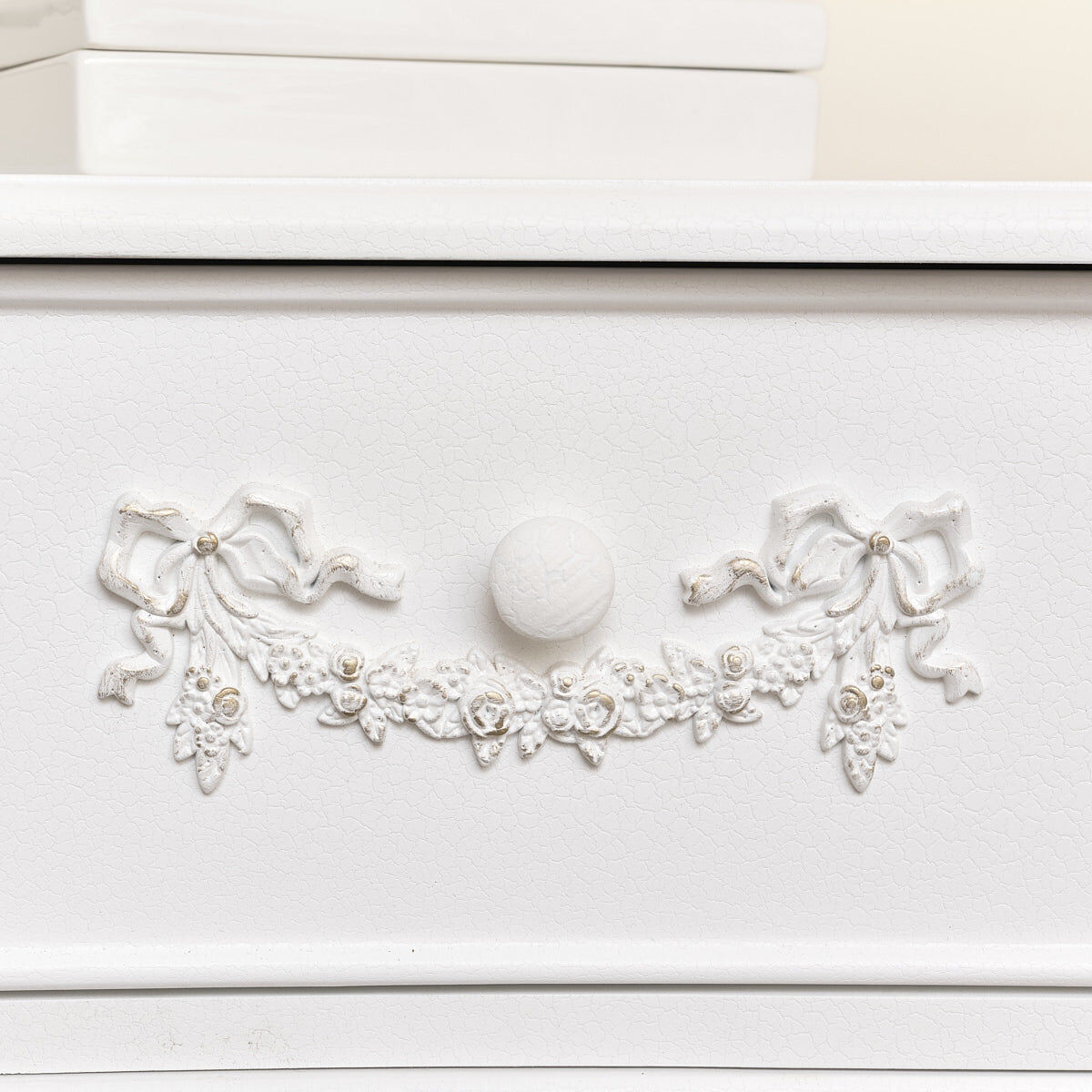 Large Double Wardrobe, Dressing Table Set, Chest of Drawers & Pair of 3 Drawer Bedside Tables - Pays Blanc Range Wood, Glass