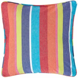 KISSENHÜLLE bunt gestreift 45/45 cm