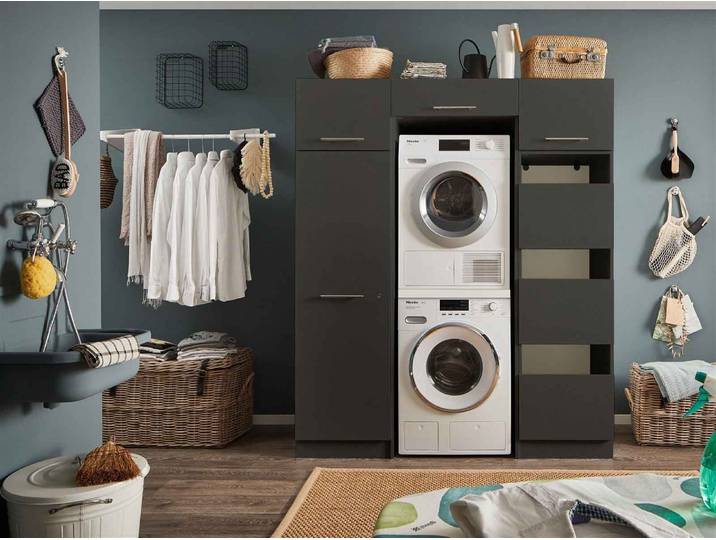 Bega BBK Laundrezzy Waschmaschinenumbauschrank in anthrazit