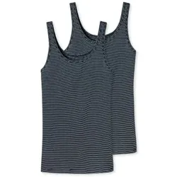Schiesser 2P Modal Essentials Tank Tops Dunkelblau 42 Damen