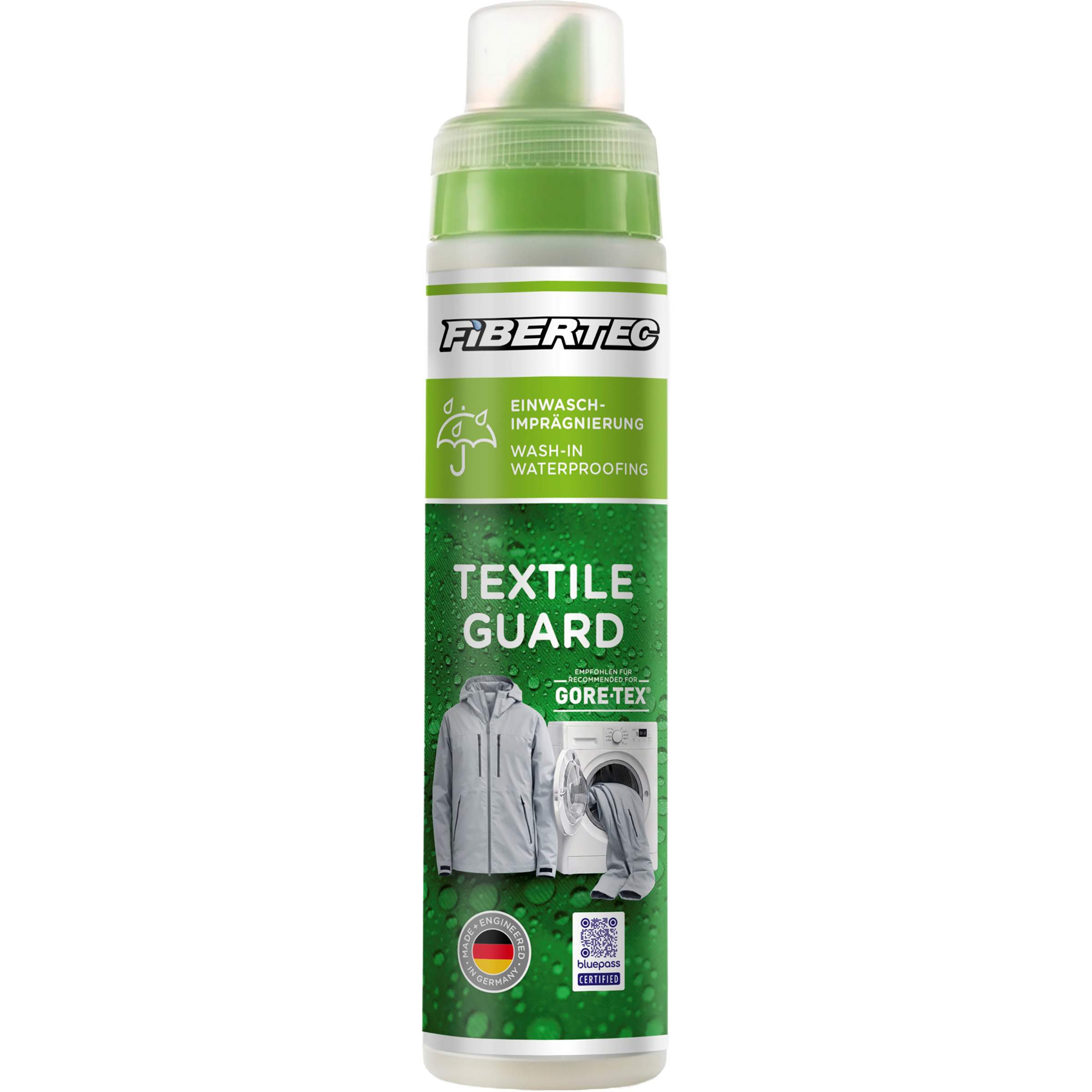 Fibertec Textile Guard Wash-In Imprägnierung Imprägniersprays gruen Größe 250ML