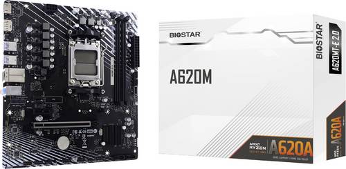 BioStar A620MT-E 2.0 (AM5) (D) Mainboard Sockel (PC) AMD AM5 Formfaktor (Details) Micro-ATX Mainboard-Chipsatz AMD A620A