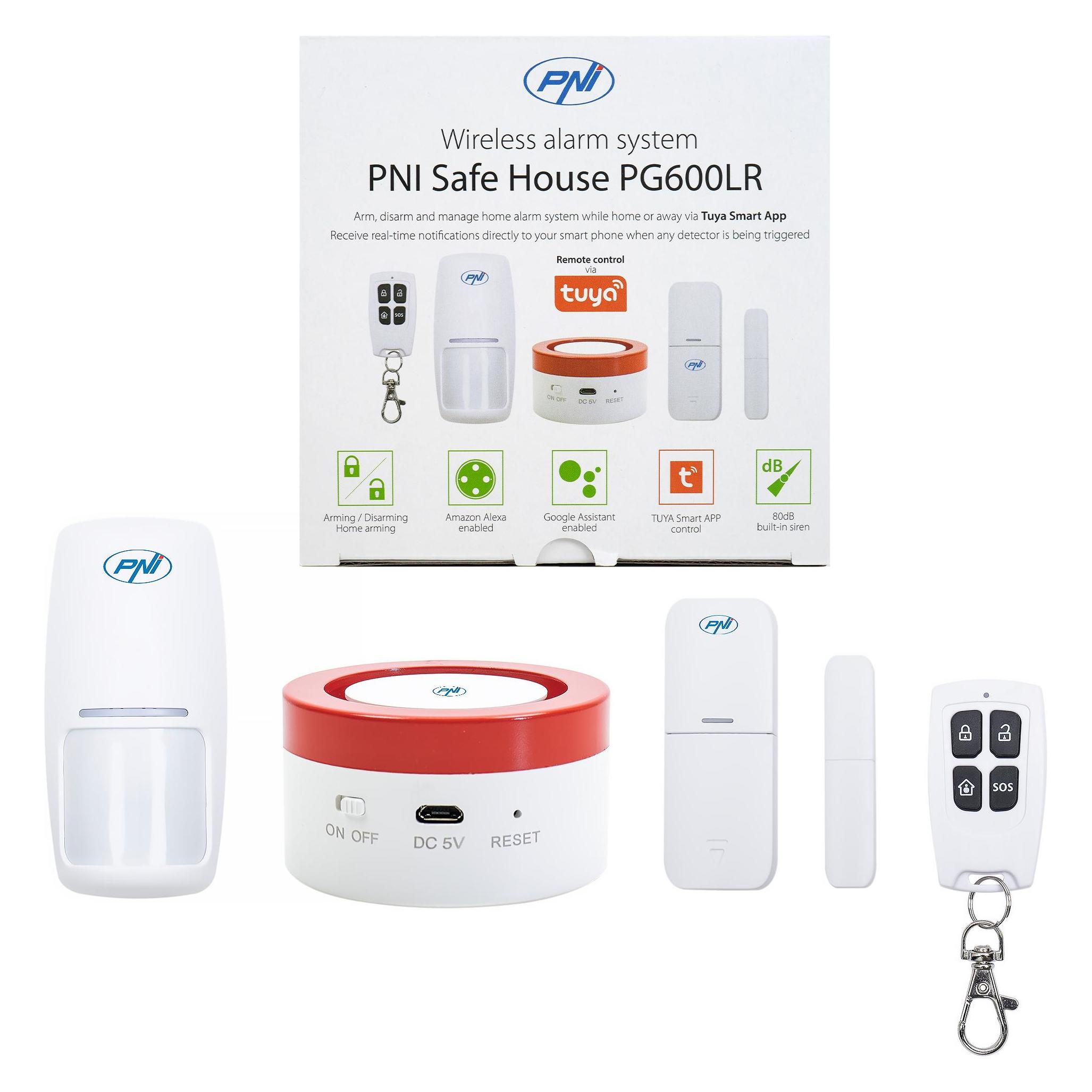 PNI Safe House PG600LR Funkalarmsystem, Smart-Home-Sicherheitssystem, kabellose Verbindung, Einbruch (43698188)