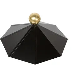 Wolff Finnhaus Dachhaube für Pavillon Palma 8-eckig in schwarz mit Messingkugel und Platte