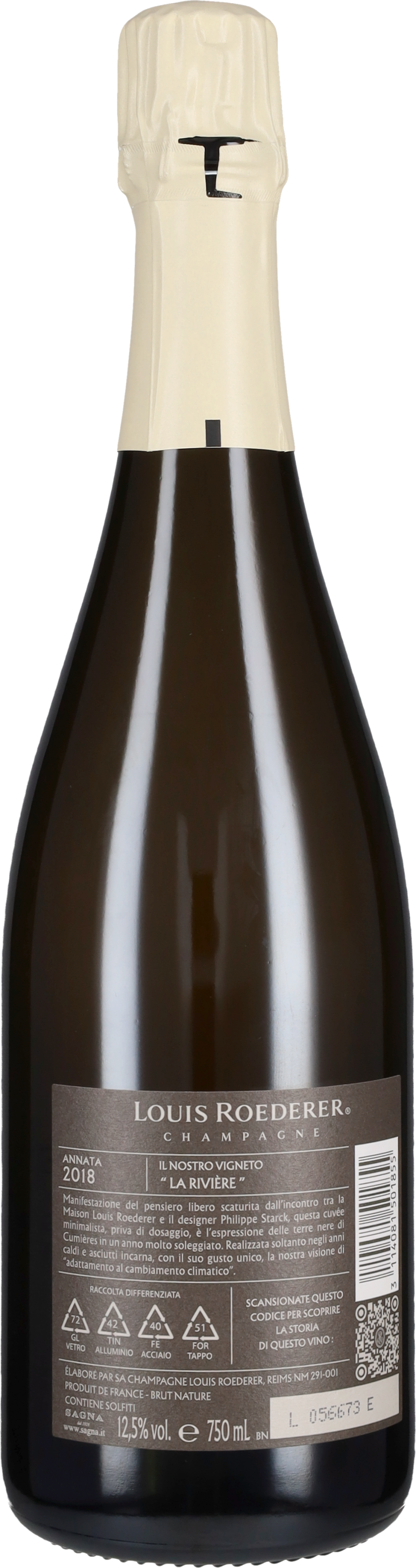 Champagne Brut Nature Louis Roederer & Philippe Starck 2018