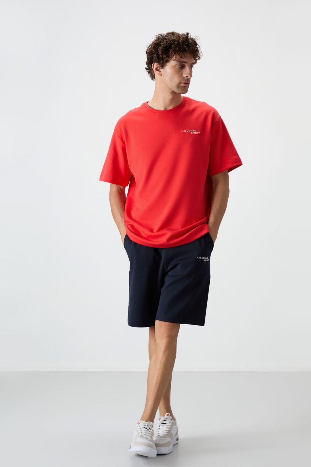 Oversized T-Shirt mit kurzen Ärmeln und Shorts-Set