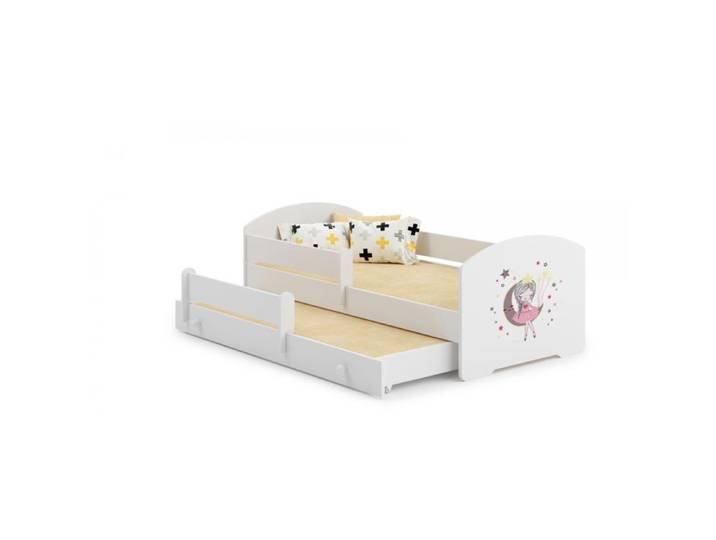 Lit enfant LUK 160x80 lune gigogne avec matelas