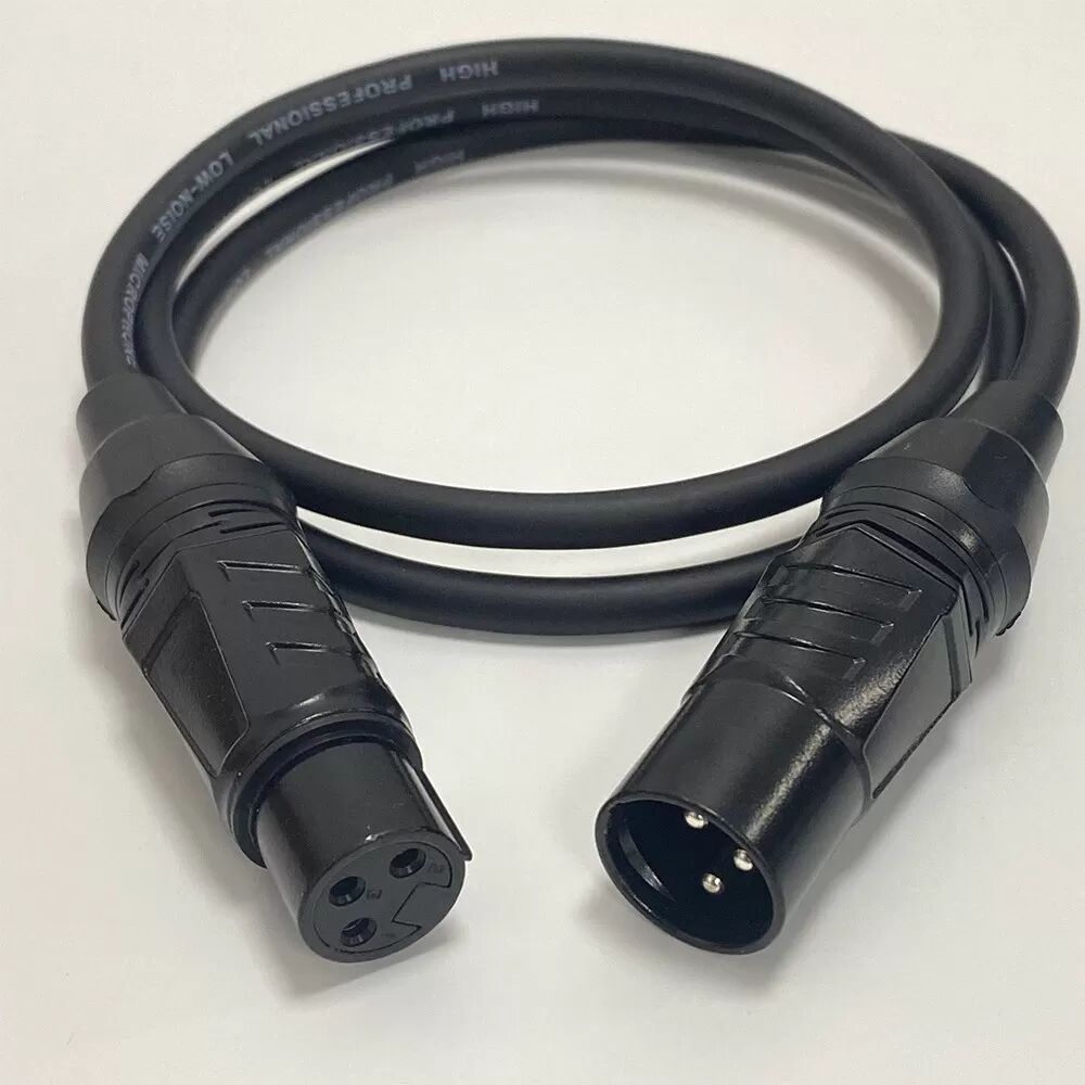 INF Live Mic XLR-Kabel – Mikrofonkabel (Stecker auf Buchse) für Mischpult, Verstärker, Lautsprecher Schwarz 5 m
