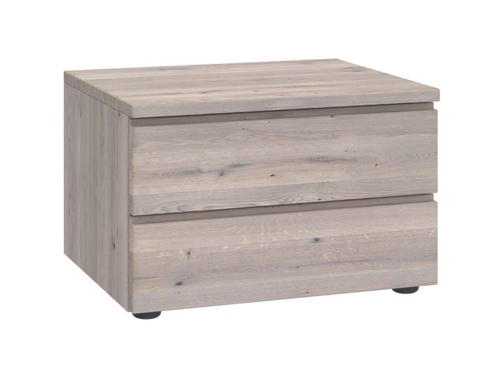 Nachttisch Holz Werk Eiche hell Wildeiche massiv Massivholz B 50 H 33 cm - Nachttisch