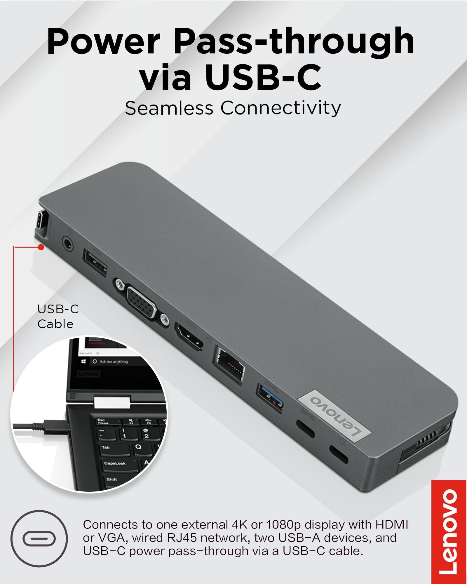 Lenovo USB-C Mini Dock - Black