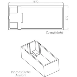 Neuesbad Wannenträger für Villeroy & Boch Oberon 170x70 SW12152