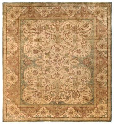 Exquisite Rugs Polonaise hand-knotted New Zealand Wool Ivory/Green/Multi Area Rug