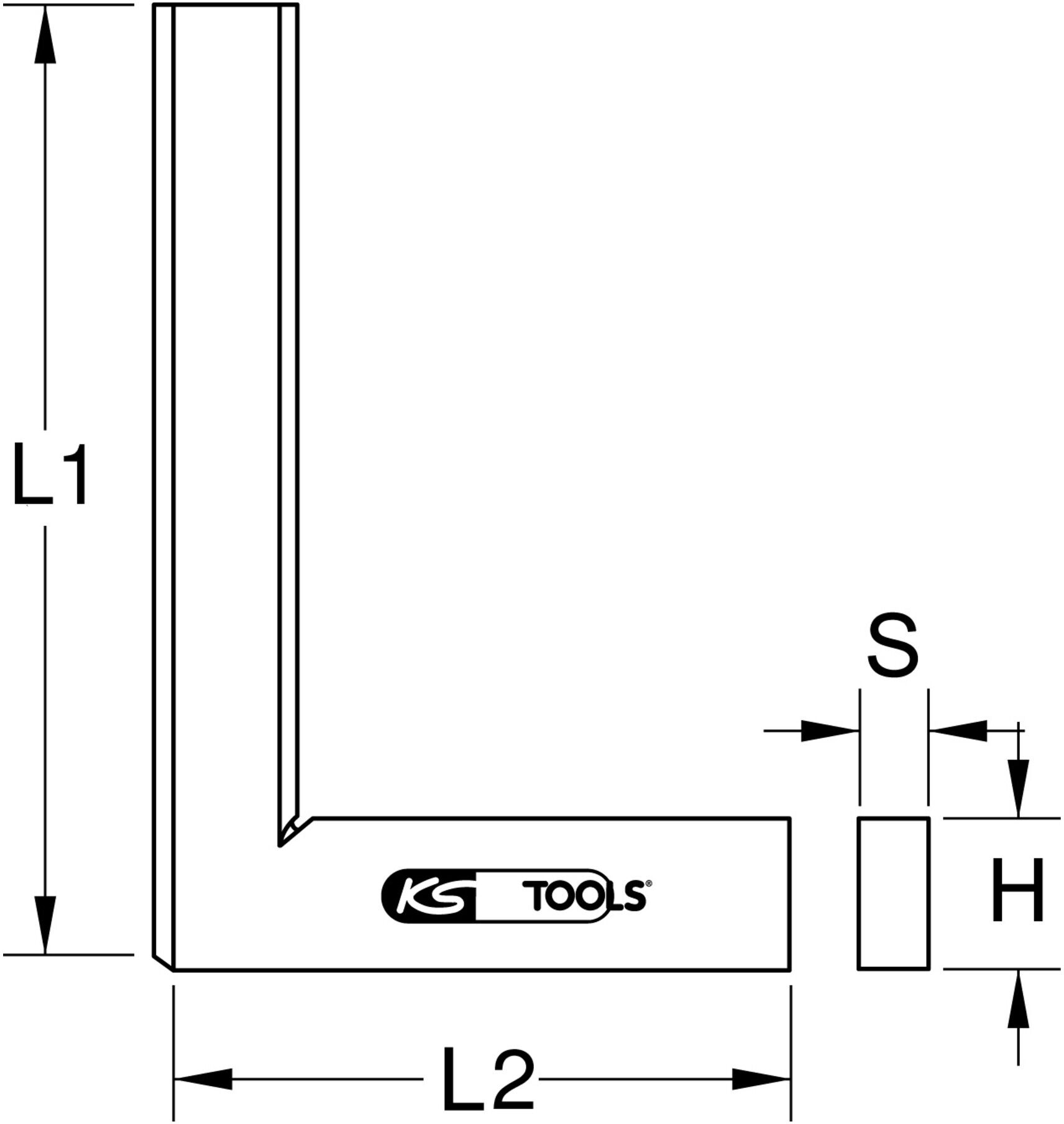 KS Tools Flachwinkel, 300mm (300.0235)
