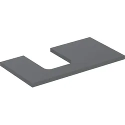 Geberit ONE Waschtischplatte, Ausschnitt links, für Aufsatzwaschtisch Schalenform, 90x3x47cm, 505.293.00.3, Farbe: lava lackiert matt