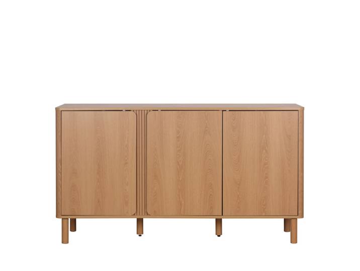 Buffet 3 portes en bois l140cm - bois clair