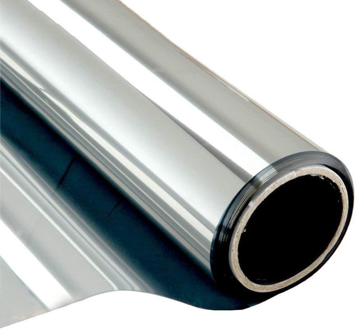 Zilveren Raamfolie Spiegel voor Privacy en Energiebesparing - Statische Hechting zonder Lijm - Breedte: 75 cm, Lengte: 400 cm