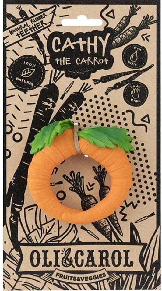 Beissring "Oli&Carol Cathy the Carrot", Baby, orange, Naturkautschuk, Beissringe Beissring orange Einheitsgröße