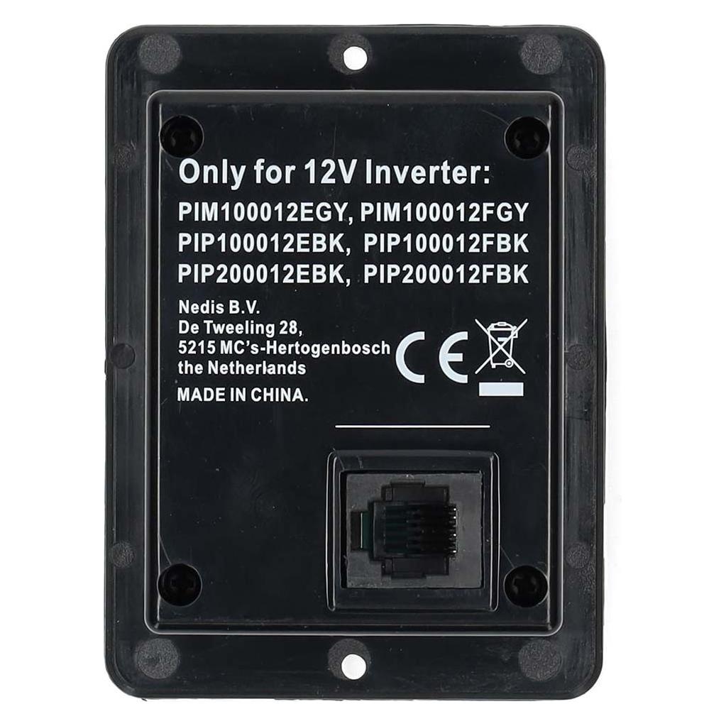 Nedis Power Inverter-Fernbedienung - 6.00 m - RJ12 - Schwarz (PIMRCDSUBK1)