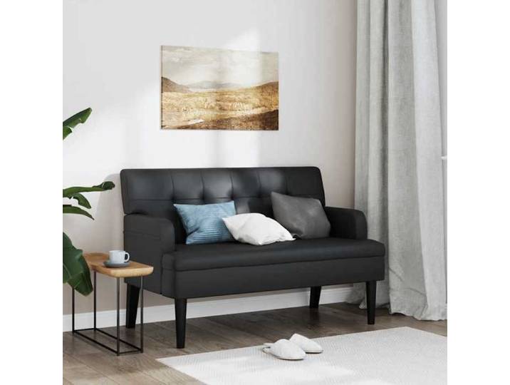Luxueux Best* Banc avec dossier noir 112x65 5x75cm similicuir - Banc coffre salon *Mai58929