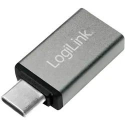 LogiLink USB-C Adapter auf USB 3.0 Buchse Alu silber