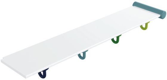 Hewi Erweiterungsset 800.03.41399 Ablage mit Haken, 4 Plätze, reinweiß