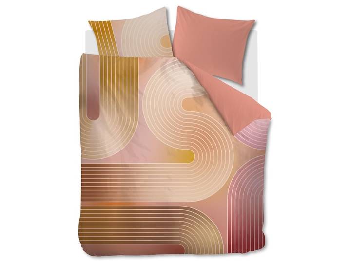 Beddinghouse Dutch Design Curves Koraal dekbedovertrek