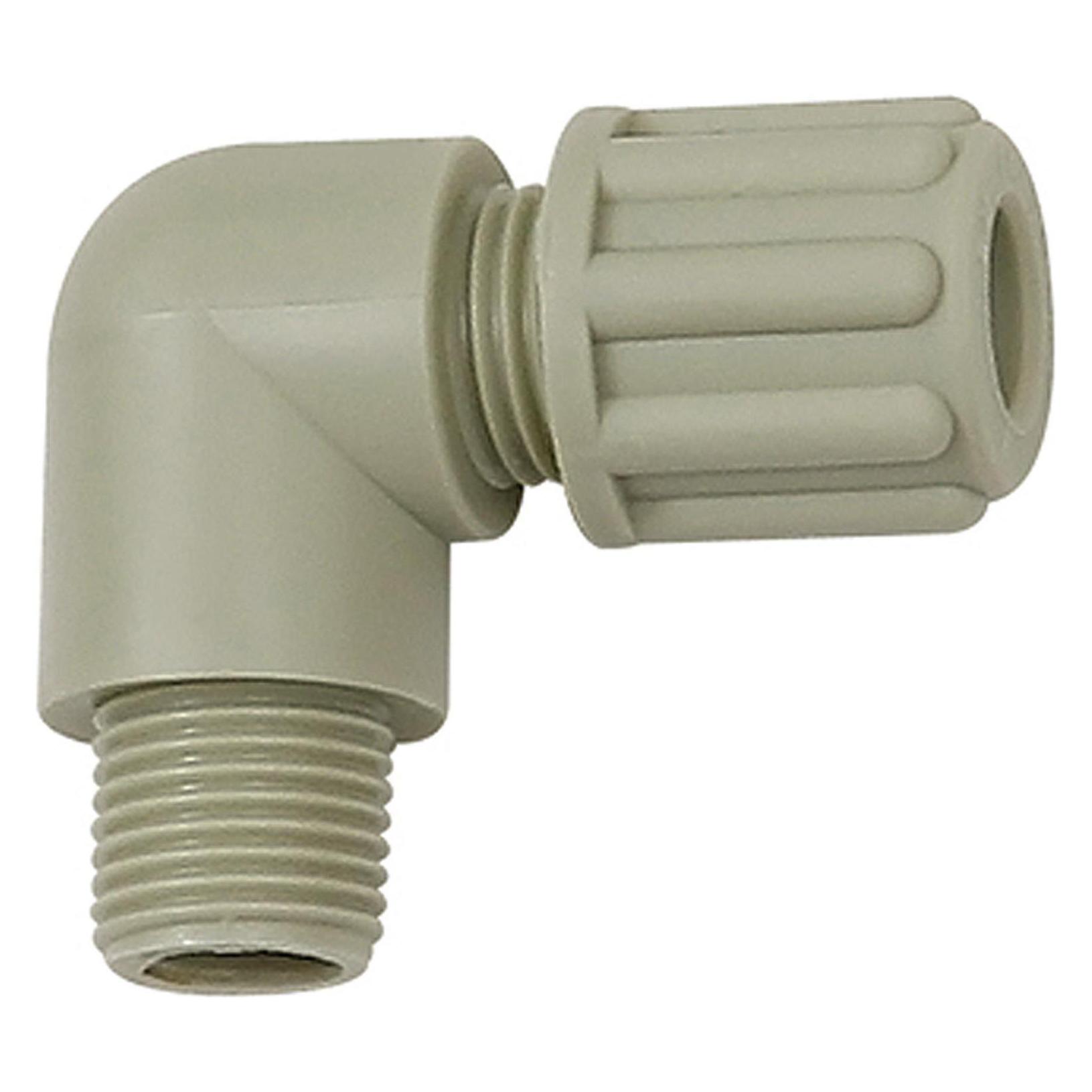 Riegler Winkel-Einschraubverschraubung G 1/8 a., für Schlauch 9/12 mm, PP (140.54-PP)