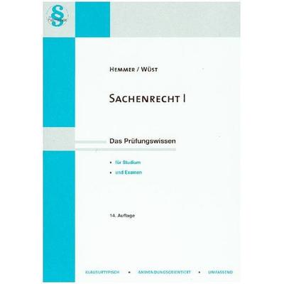 Sachenrecht I, Paperback von Karl-Edmund Hemmer,Achim Wüst,Clemens d'Alquen; Hemmer/Wüst
