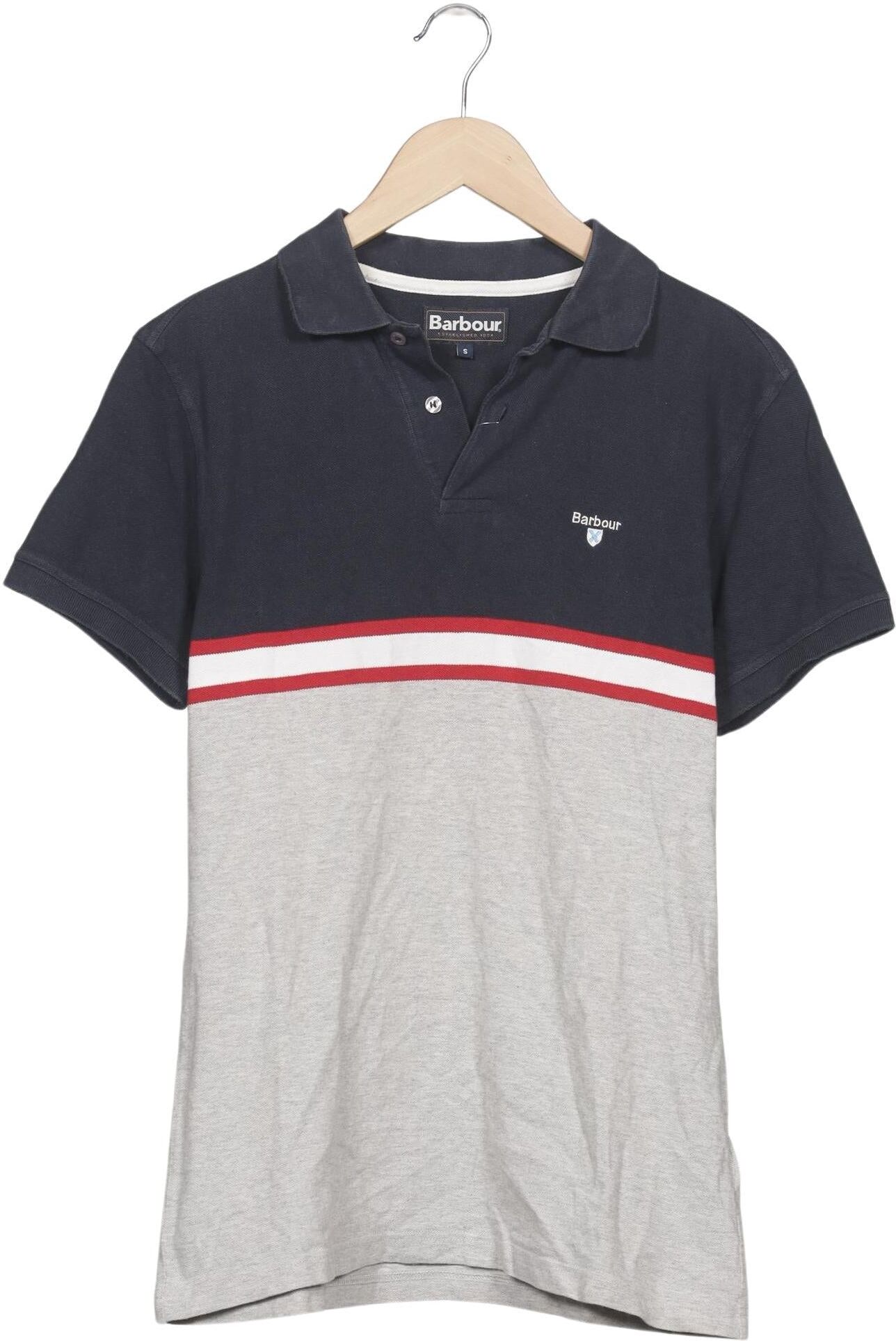 Barbour Herren Poloshirt, Mehrfarbig, Gr. S, Baumwolle - Second Hand