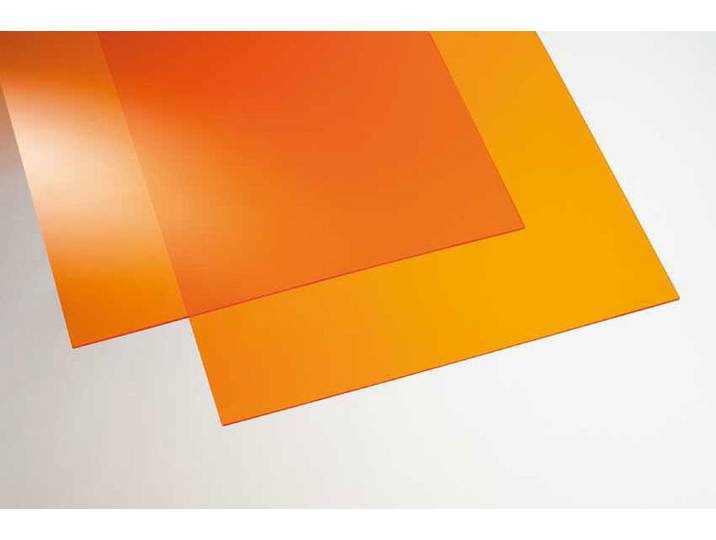 Tecolux Acrylglas Eben Glattorange 50 × 25 × 0.3 cm