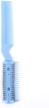 Happy Pet Pantry Dual Blade Pet Grooming Thinning Comb For Dogs & Cats blue