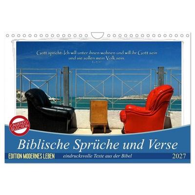 Biblische Sprüche und Verse (Wandkalender 2027 DIN A4 quer), CALVENDO Monatskalender