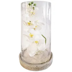 HTI-Living, Windlicht, Windlicht mit Untersetzer Vase Dekogefäss