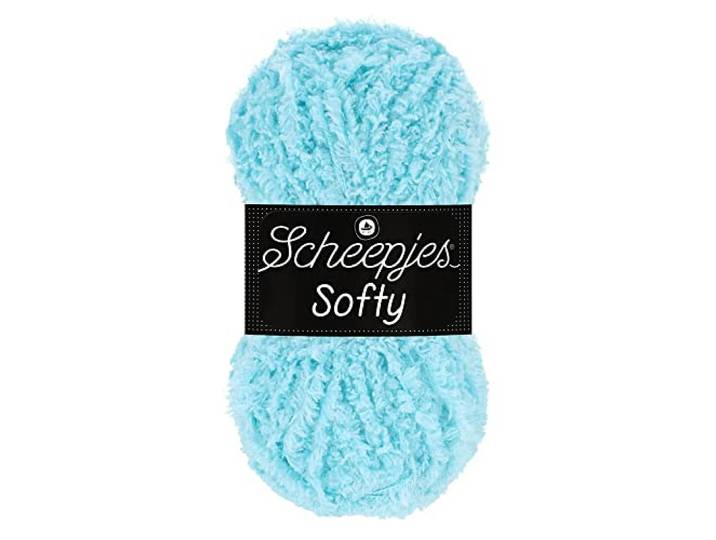 Scheepjes Softy Yarn 50g - Blue, Polyester and Nylon Blend