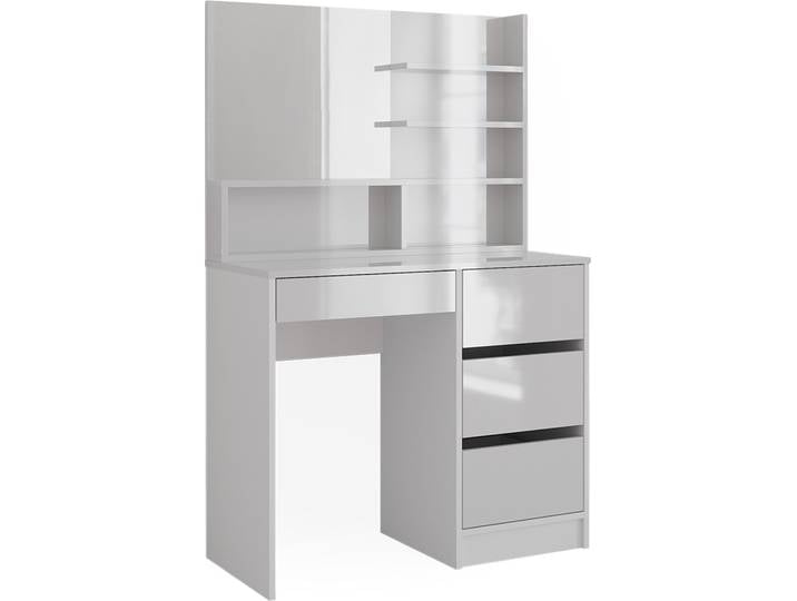 Coiffeuse Vicco Sherry Blanc 90cm avec étagère miroir\, Model 41295