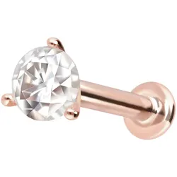 14 Karat Gold Labret mit Innengewinde MOISSANIT