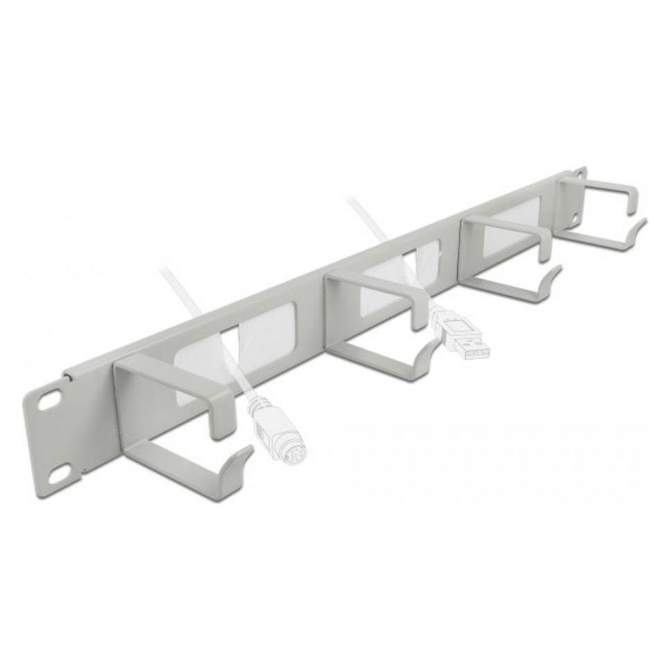 Delock Cable Management Brush Strip with 4 hooks (66543)