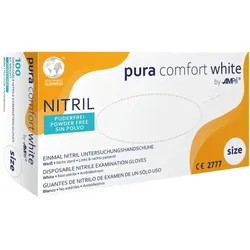 Pura Comfort Nitril Puderfrei Weiß Größe S 100 ST