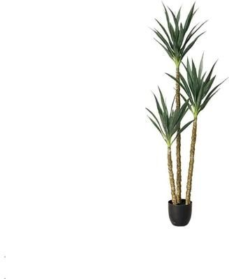 YUN 6ft Artificial Agave Tree with 3 Trunks, Faux Plant in Pot with Lifelike Leaves for Indoor Outdoor Decor - 3 Trunks