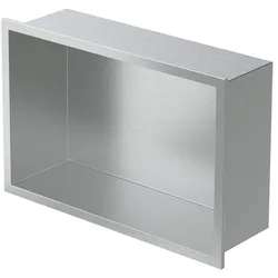DUSCHNISCHE Silber 20/30 cm mit Rahmen