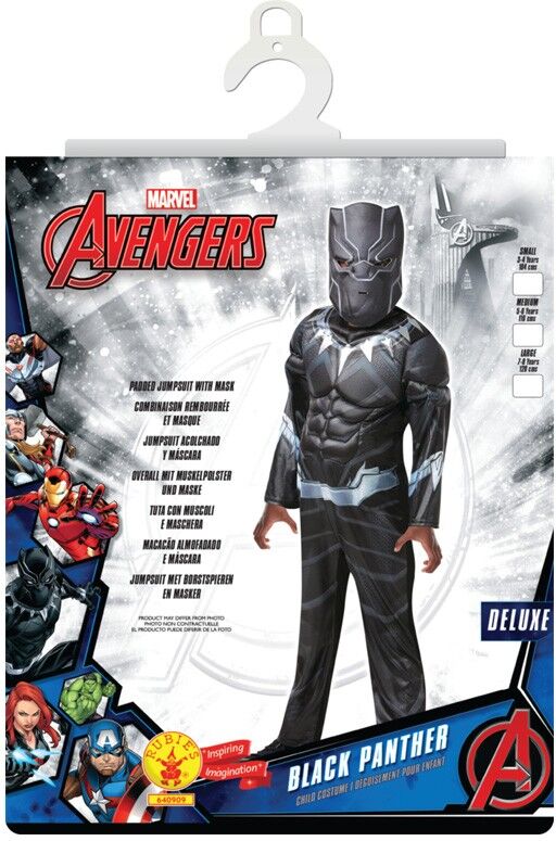Déguisement luxe Black Panther 7-8 ans - Rubies
