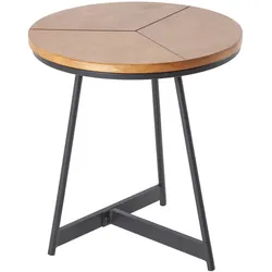 riess-ambiente Beistelltisch OAK ELEGANCE - 45cm Eiche-Design schwarzes Metallgestell rund